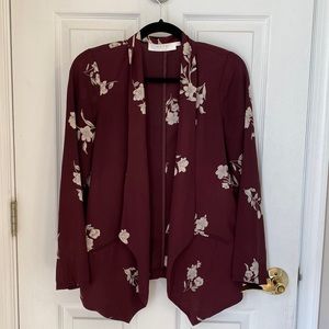 Floral woven cardigan